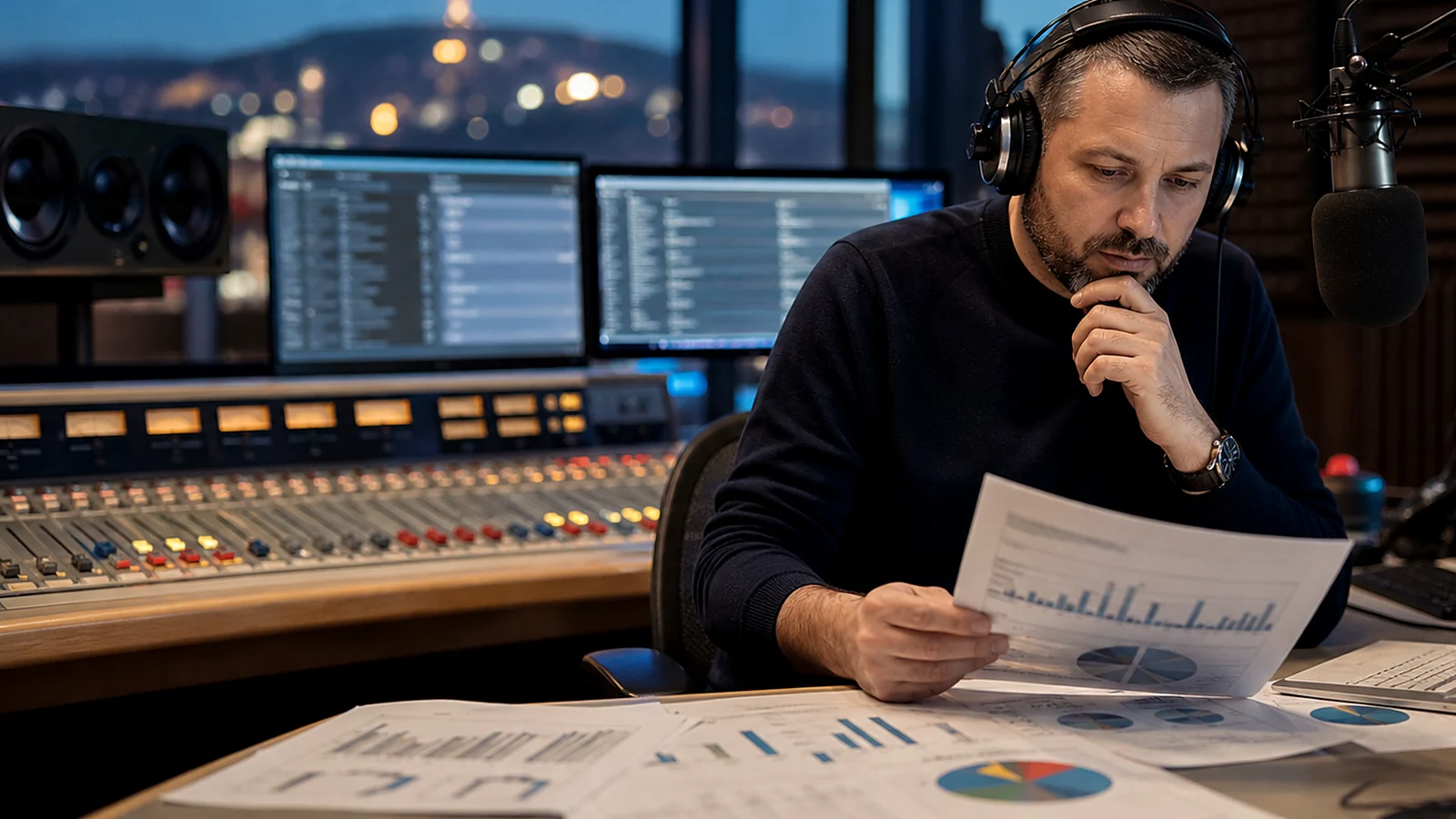 Mobitel sa streaming aplikacijom uz bilježnicu s rasporedom emitiranja